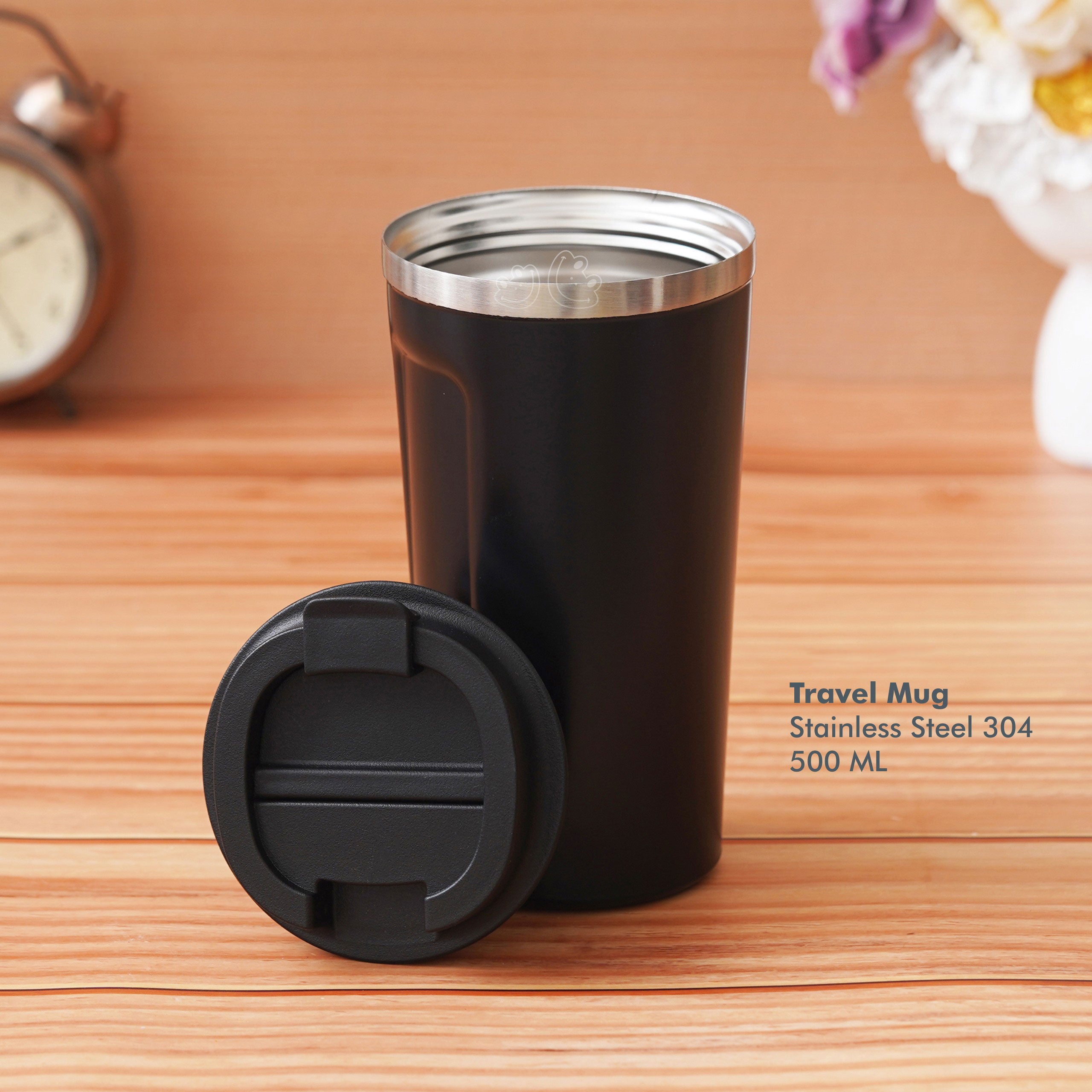 Stainless Steel Travel Mug | Black