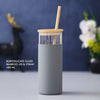 Tumbler with Bamboo Straw & lid | Grey