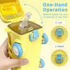 Bus Water Bottle for Kids with Strap, Sipper, and Straw