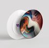 Epoxy abstract design wall decor plates with stand - Buytohfa