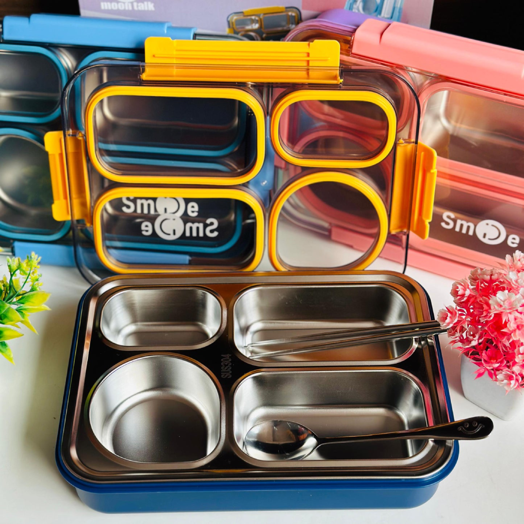 Bento Lunch Box | Blue | 4 Compartment